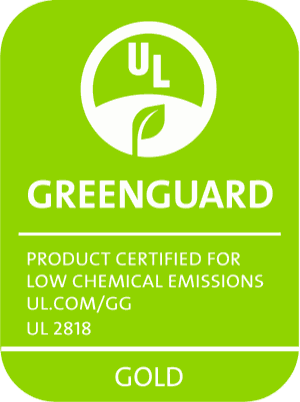 UL GREENGUARD Gold certified for low chemical emissions