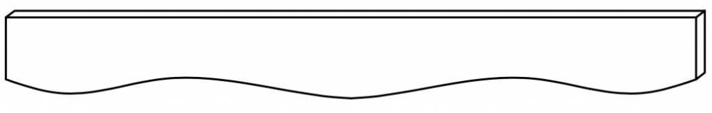 Petit White Shaker Valance 48"W 4 5/8" H