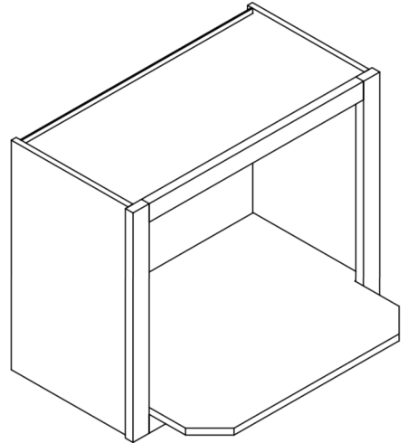 Townsquare Grey Microwave Oven Cabinet 30"W 12"D 18"H