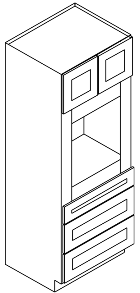 Pepper Shaker Oven Cabinet with 2 Butt Doors 33"W 24"D 84"H