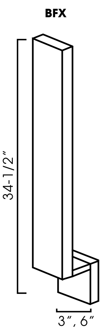 Sky Blue Shaker Base Filler 3"W 34 1/2"H 3/4"D