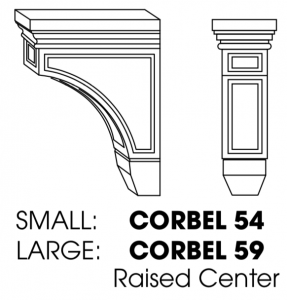 Espresso Glaze Corbel 54 with Raised Center, Small