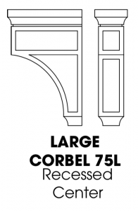 Greystone Shaker Corbel 75L with Recessed Center, Large