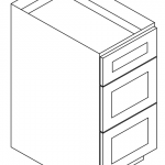 Townplace Crema Vanity Drawer Pack with 3 Drawers 18″W 21″D 34 1/2″H